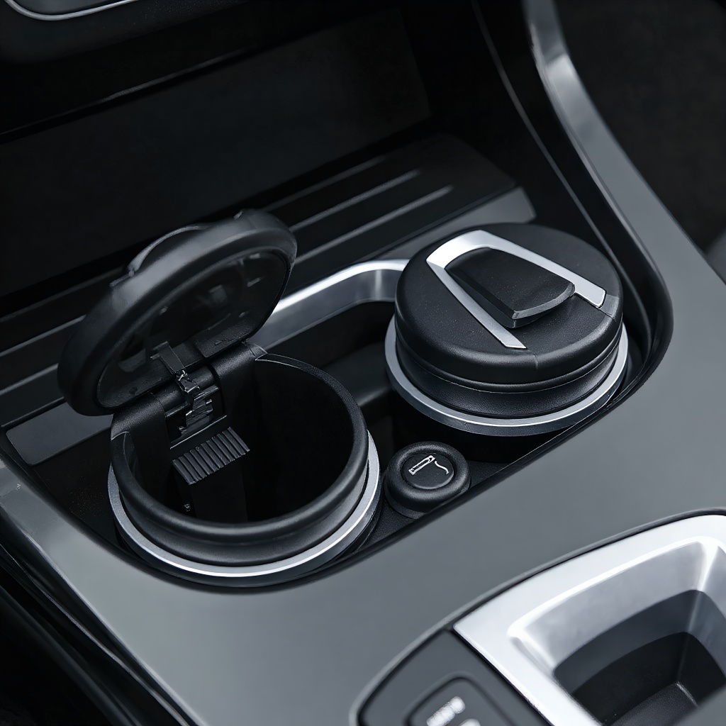 Tablet Car Accessories - Portable LED Car Ashtray Cup -