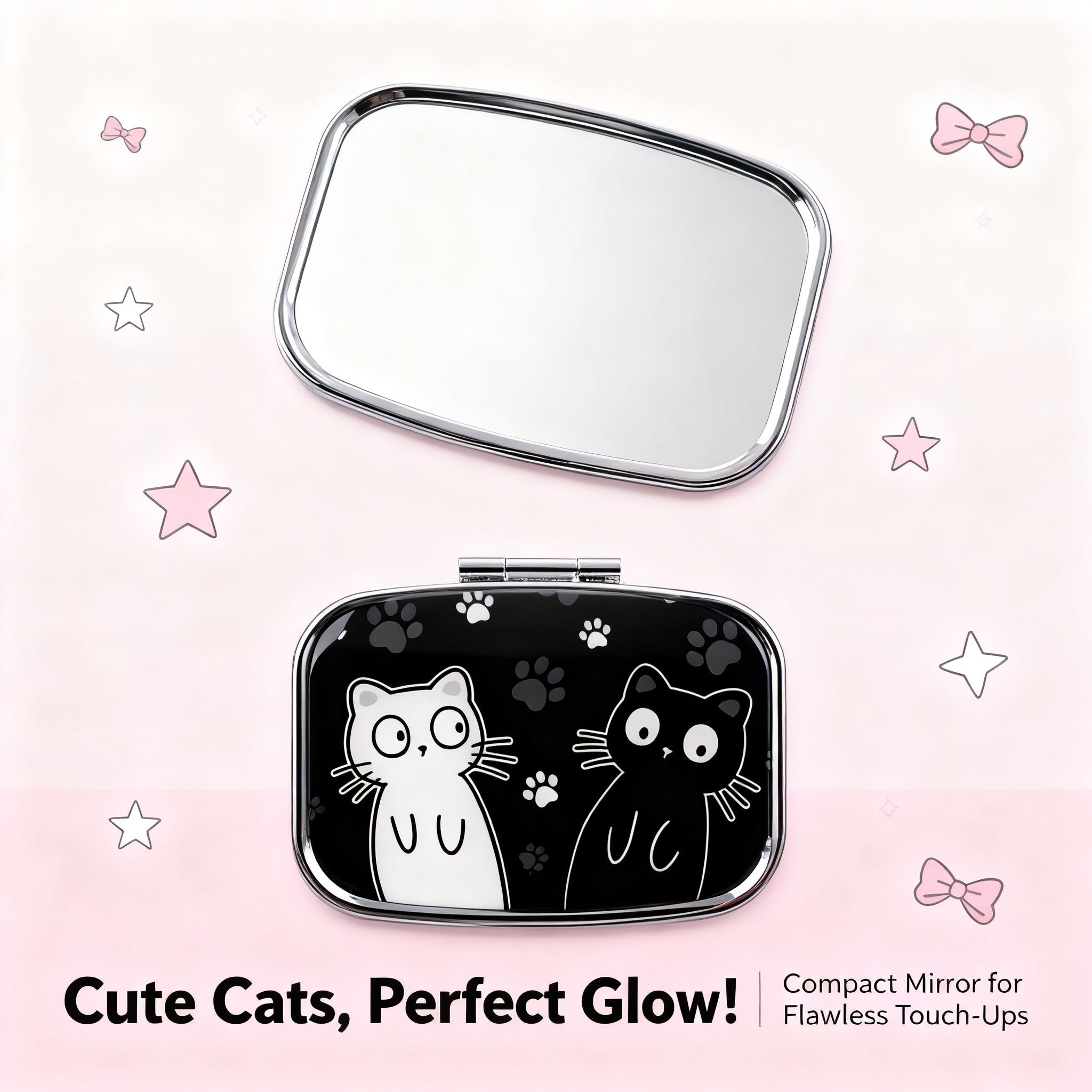 Tablet Accessories Case - Cartoon Black And White Cat Travel