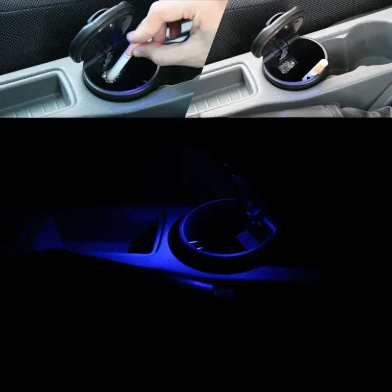 Portable LED Car Ashtray Cup - - Tablet Car Accessories 리뷰 및 가격