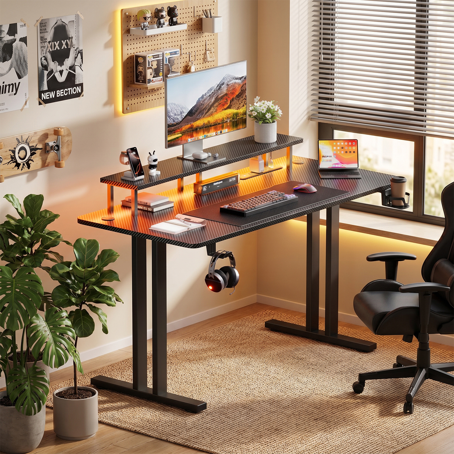 Gaming Desk with LED Lights &  - Tablet Lap Desk 리뷰 및 가격