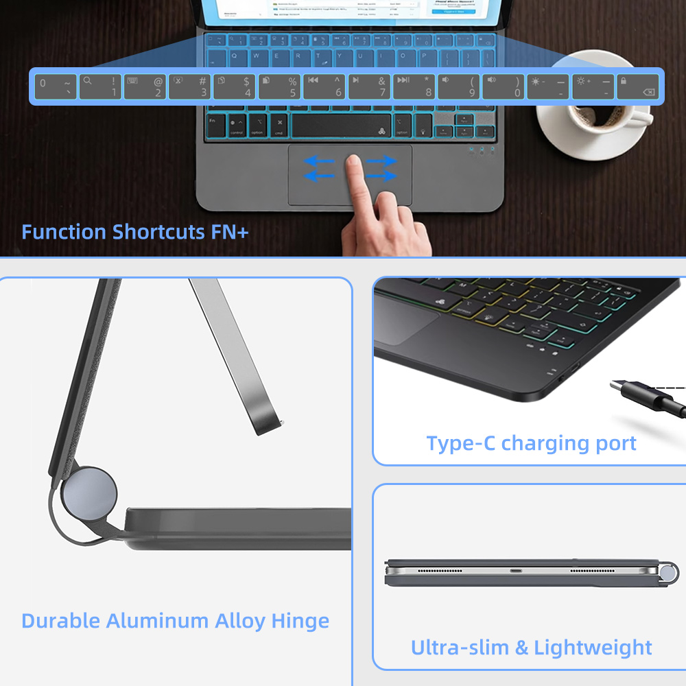 Wireless Backlit Keyboard Case - Ipad Cover Folio 리뷰 및 가격