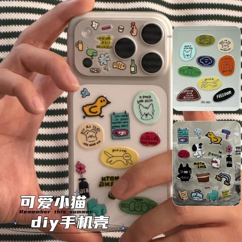 Cute Cartoon Cat Dog 3D Transp - Tablet Accessories Case 리뷰 및 가격